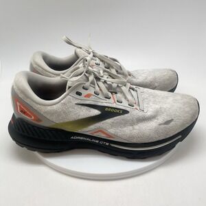 Brooks Sneakers Mens 10 D Adrenaline GTS 23 1103911D017 White Running Gym Shoes